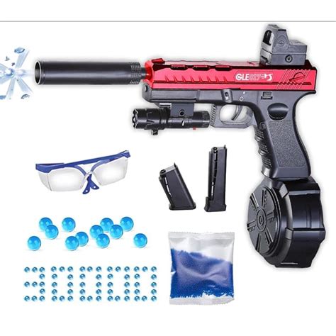 Buy 2022 Latest Gel Ball Blaster Gun Glock With Drum Magazine Automatic