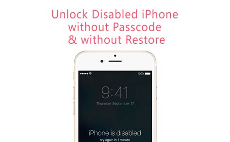 How To Unlock The Disabled IPhone Without Restore When You Forgot