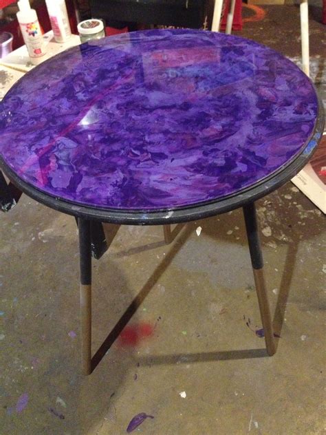 Paint over the primer using a paint of your choice, working with the grain and using long, even strokes. Table top I painted last night to celebrate redoing my ...