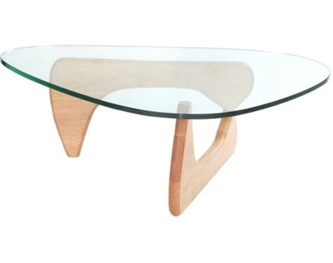 Leick furniture solid wood round glass top coffee table in oak. Noguchi light oak coffee table 19mm glass top | Furniture ...