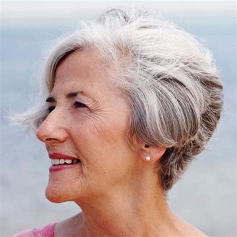 Short haircuts do a good job for gray hair because of that thinning we've mentioned. 28 Easy Short Pixie & Bob Haircuts for Older Women Over 50 ...