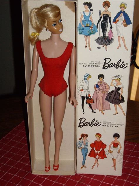 Vintage Barbie Platinum Swirl Ponytail In Original Box Swimsuit Japan
