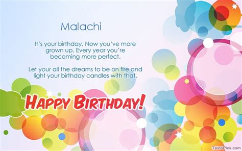 Happy Birthday Malachi Pictures Congratulations