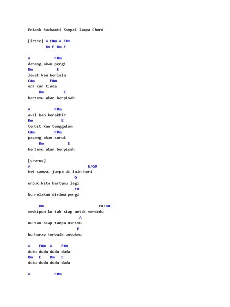 ( korus ) ku harap dikau gembira oh di samping ayah serta bonda untuk keluarga tercinta ku ucapkan selamat hari raya. Sampai Jumpa Chord / Lirik dan chord lagu senandung ...