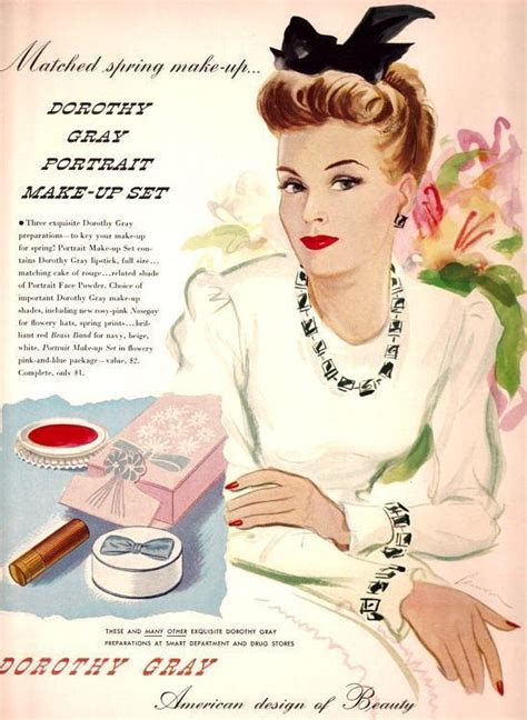 1940s Advertising 1940s Beauty Ad With Dorothy Gray Vintage Makeup Ad