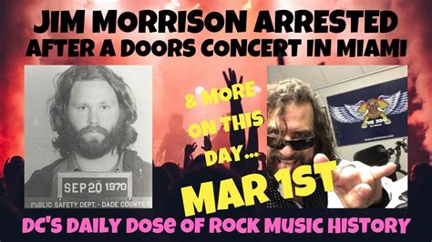 Jim Morrison Arrested After A Doors Concert In Miami Youtube