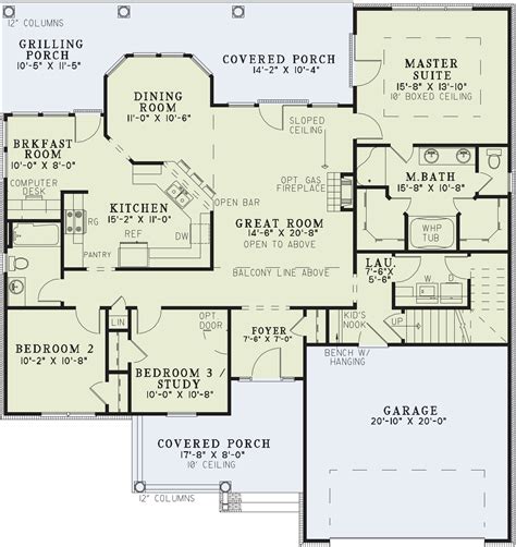 Nelson Design Group › House Plan 1127b Quail Drive Traditional House Plan
