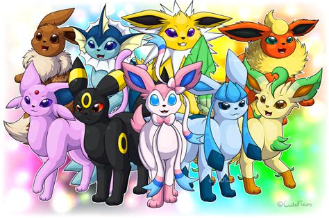 Eeveelutions 2016 By Cuteflare On Deviantart