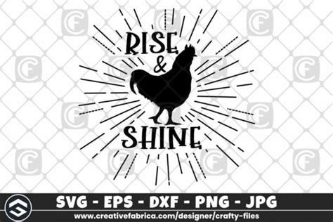 Rise And Shine SVG Rooster SVG Graphic By Crafty Files Creative Fabrica