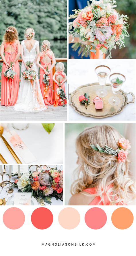 Top 5 Summer Wedding Color Palettes Magnolias On Silk Couleur