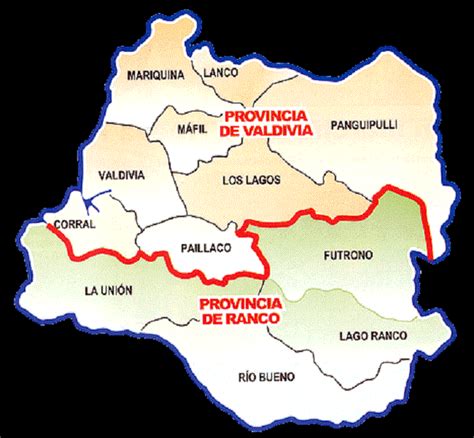 Mapa De Valdivia Mapa Físico Geográfico Político Turístico Y Temático