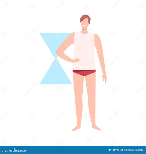 Faceless Man In Underwear Male Body Hourglass Shape Flat Style Vector Illustration Stock Vector