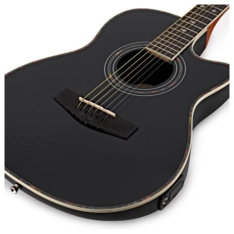 Roundback Electro Acoustic Guitar Black Complete Pack At Gear4music