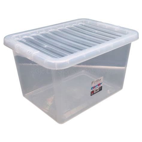 Wham Crystal Plastic Storage Box And Lid Size 07 25 Litre 3jc