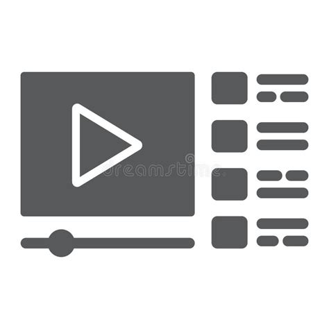 Video Tutorials Glyph Icon Education And School Online Streaming