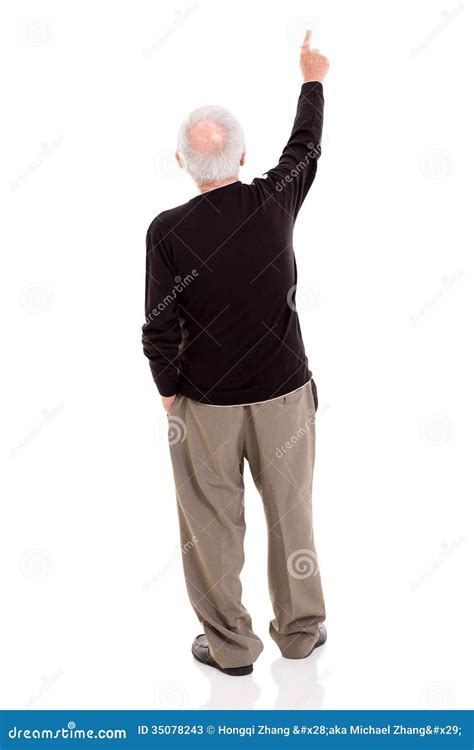 Old Man Pointing Stock Image Image Of Modern Lifestyle 35078243