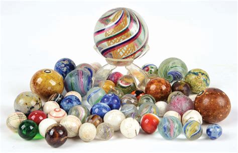 Lot Detail Large Lot Of Handmade Marbles