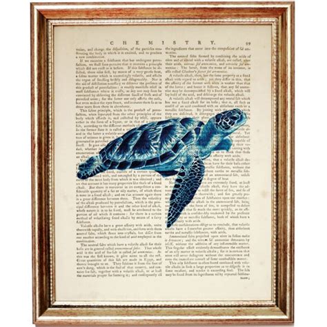 Set Of 3 Sea Life Dictionary Art Prints Nautical Ocean Life Etsy