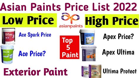 Asian Paints Price List Asian Paints Exterior Paints YouTube
