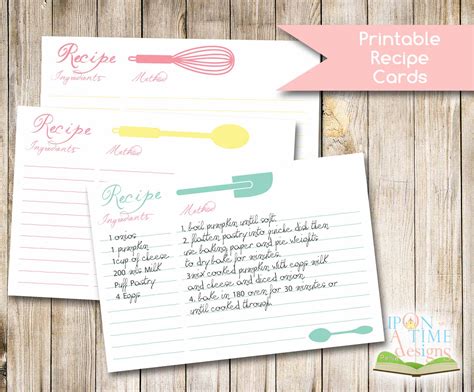 8 Best Images Of Free Printable Recipe Cards To Type On You Can Type