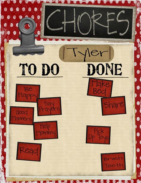 Just Sweet And Simple Kids Chore Charts