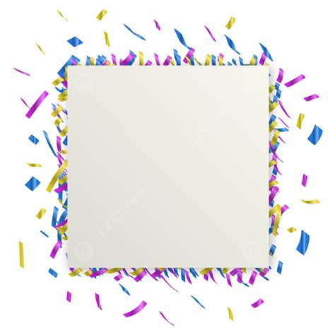 Confetti Celebration Party Vector Png Images Square Celebrate Frame