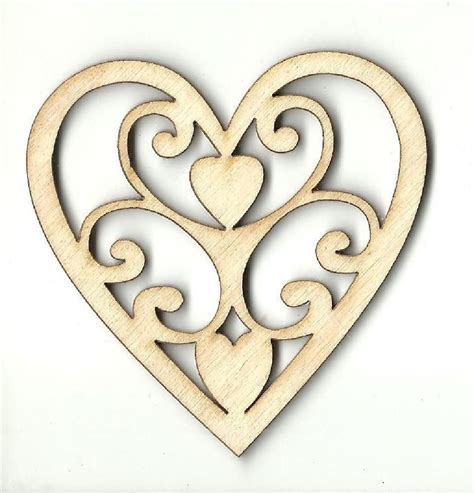 Heart Laser Cut Wood Shape Hrt16 Shape Crafts Woodworking Patterns