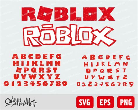 Roblox Alphabet Roblox Font Svg Roblox Letter Png Eps Etsy