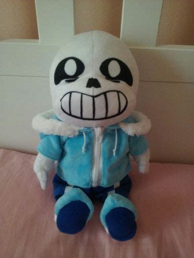 Sans is made with soft fleece and stuffed with polyester fiberfill. My Sans Plushie~💙 | Undertale Amino