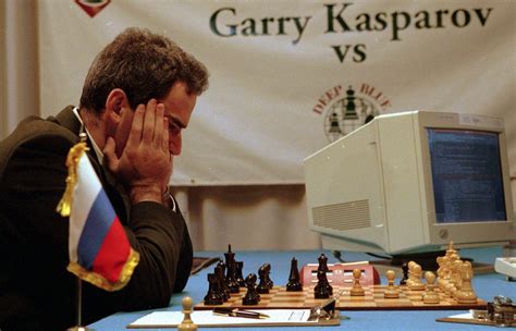 World Chess Champion Garry Kasparov During The First Six Game Match Against Ibm Supercomputer