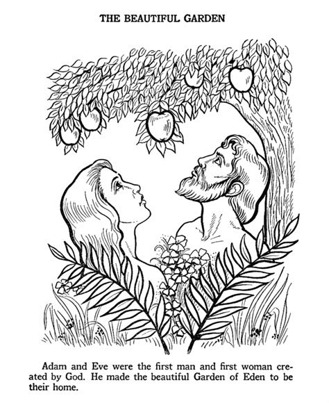 Free Bible Coloring Pages Of Adam And Eve Coloring Home