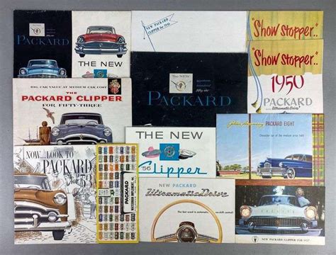 Group Of 12 1940s 50s Packard Automobile Catalogs Matthew Bullock
