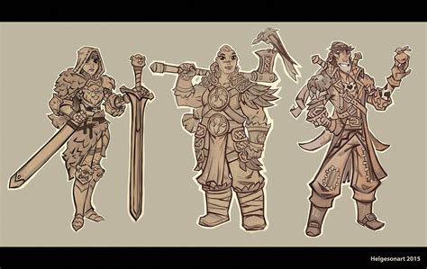 Rpg Characters 01 Johannes Helgeson Character Design Sketches