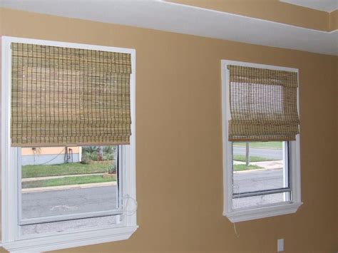 Bamboo Cordless Roman Shade Patterned Blinds Faux Wood Blinds Blinds
