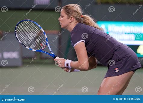 Kim Clijsters En El Bnp 2010 Paribas Abierto Imagen De Archivo