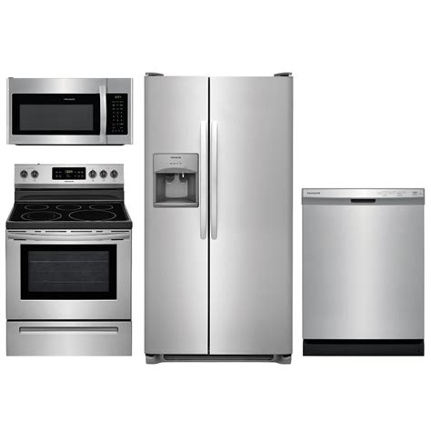 Home kitchen appliances kitchen packages. Frigidaire 4 Piece Electric Kitchen Appliance Package with ...