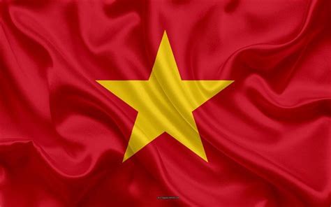 Download Wallpapers Flag Of Vietnam 4k Silk Texture Red Flag