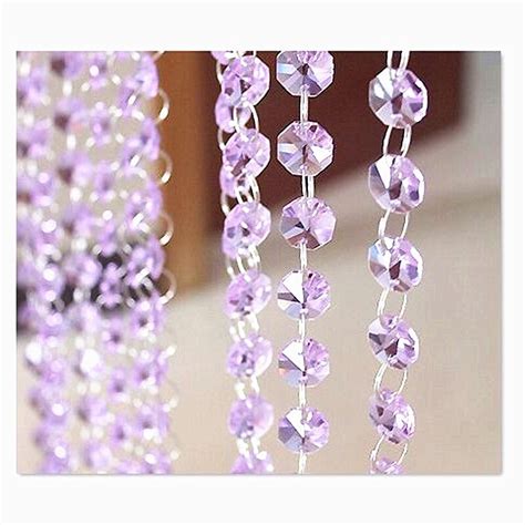 Aaa Top Quality Gorgeous 14mm Purple Octagon Beads Glass Garland