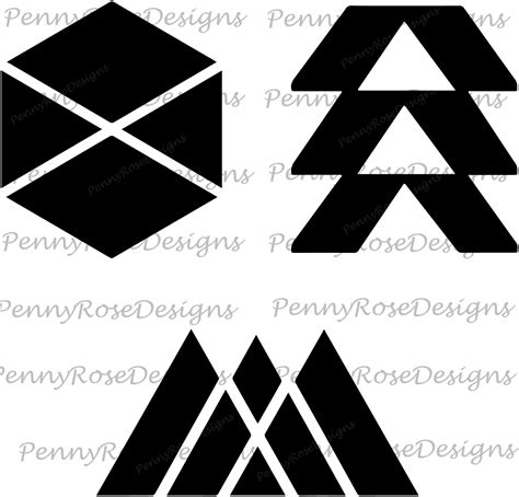 Destiny 2 Class Emblems Vanguard Symbols Hunter Titan Etsy