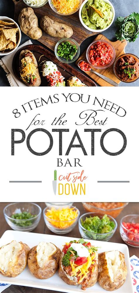 Potato Bar Ideas Toppings Baked Mashed Sides