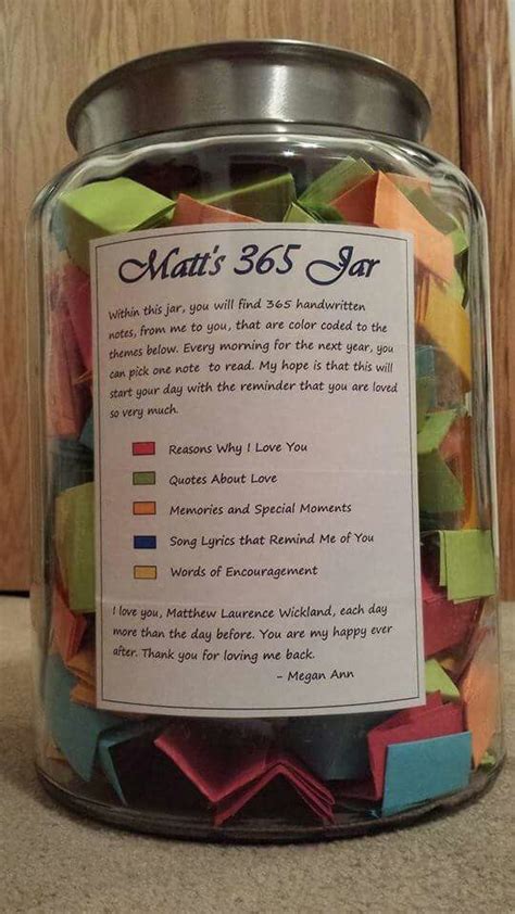 The best gifts for your boyfriend are extra special, which makes good boyfriend gifts especially hard to find. Hubby 365 jar | Boyfriend anniversary gifts, Relationship ...
