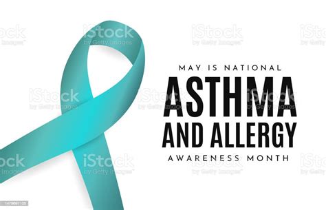 National Asthma And Allergy Awareness Month May Vector Stock