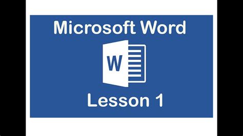 Microsoft Word Lesson 1 Tutorial For Beginners 2020 Youtube