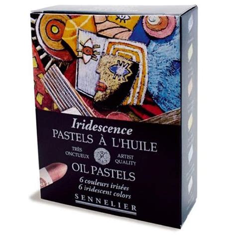 Membuat special effect dengan oil pastel : Sennelier Oil Pastels 6 Iridescent Colours