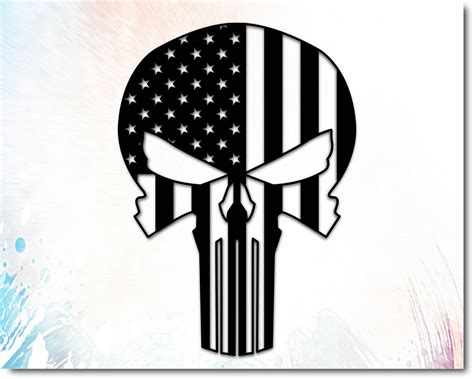 Punisher Flag Skull Svg 128 Best Free Svg File
