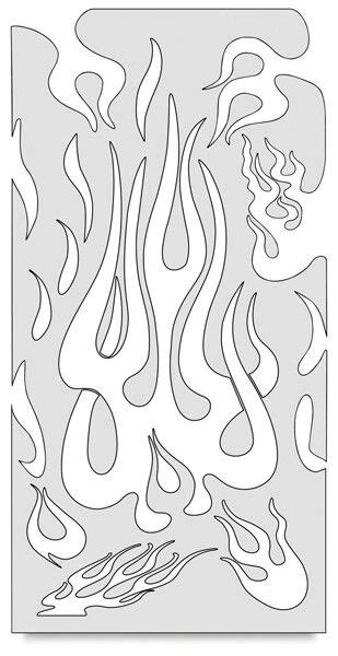 Flames Skull Stencil Airbrush Stencil Art