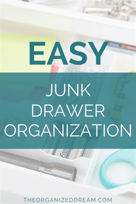 Easy Junk Drawer Organization The Organized Dream