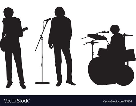 Rock Band Silhouettes Royalty Free Vector Image