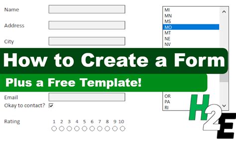 How To Create A Form In Excel