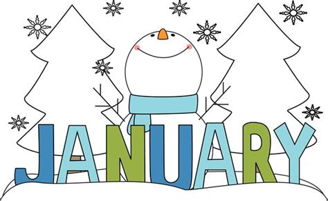 Free Month Clip Art Month Of January Snowman Clip Art Image The
